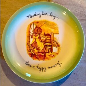 Holly Hobbie Vintage Collectible Plate dinner size